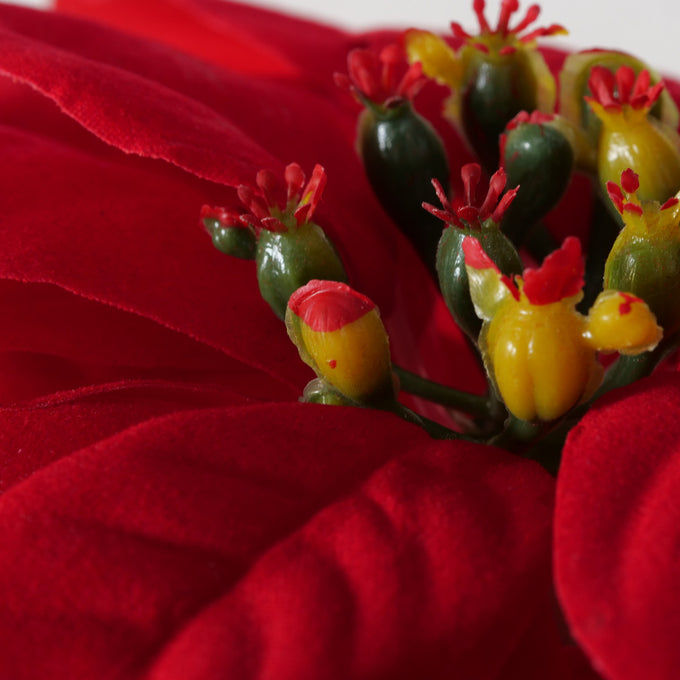 Artificial Poinsettia in Bright Red Pot, 40 cm – Festive Holiday Decor | Keans Claremorris