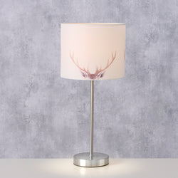 Table Lamp Aspen with iron base and antler design shade, 40cm tall, rustic style – Keans Claremorris