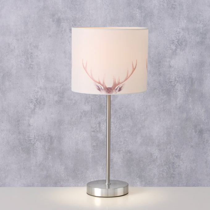 Table Lamp Aspen with iron base and antler design shade, 40cm tall, rustic style – Keans Claremorris
