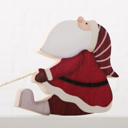 Santa Shelf Sitter made of pine wood, 23 cm tall, decorative holiday figure – Keans Claremorris