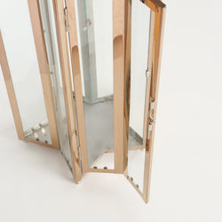 Star Lantern Estrella in rose gold nickel finish, 41.5 cm height – decorative lighting by Keans Claremorris