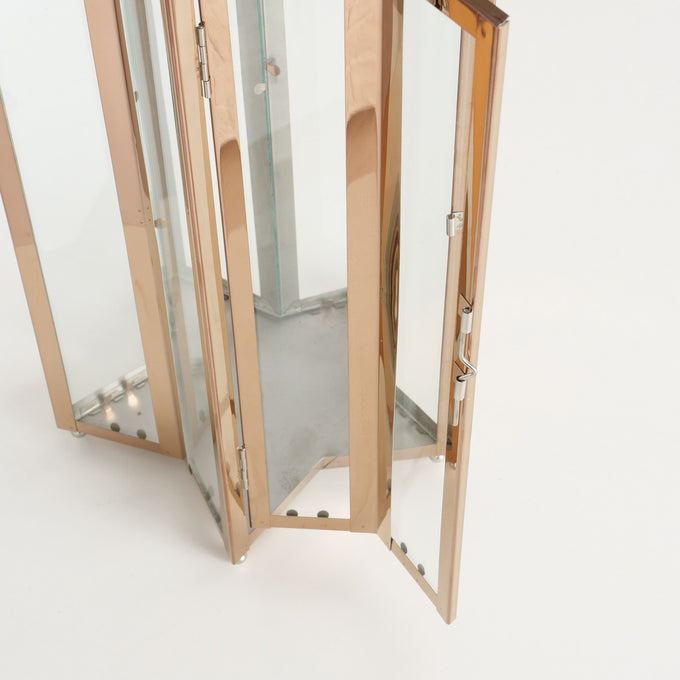 Star Lantern Estrella in rose gold nickel finish, 41.5 cm height – decorative lighting by Keans Claremorris
