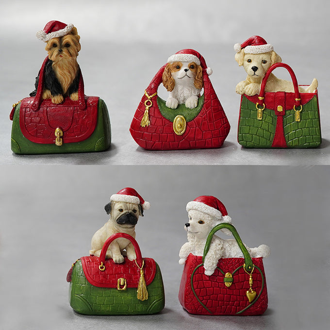 Christmas Pets in Handbag 5ass 9.5x7cm - Image 1
