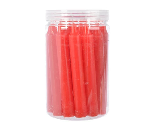 Red Mini Christmas Dinner Candle Wax, 10.5cm tall, 1.3cm diameter – festive holiday decor by Keans Claremorris