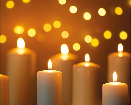 Ivory Church Candle, 10cm diameter, 15cm height – elegant religious decor | Keans Claremorris