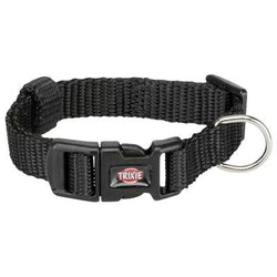 Black Premium Collar S-M, adjustable nylon dog collar 30-45 cm, durable with strain relief – Keans Claremorris