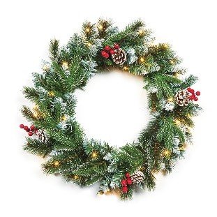 New Jersey Pre-Lit Wreath 50cm - Image 1