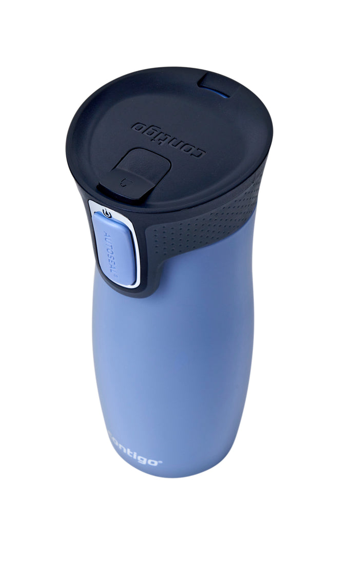 Contigo West Loop 470ml insulated travel mug in Earl Grey, spill-proof, vacuum-sealed, available at Keans Claremorris.