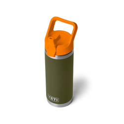 Yeti Rambler 18 Oz Colour Straw Bottle Olive/King Crab