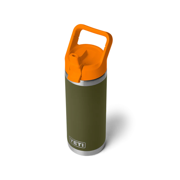 Yeti Rambler 18 Oz Colour Straw Bottle Olive/King Crab - Image 2
