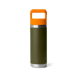Yeti Rambler 18 Oz Colour Straw Bottle Olive/King Crab