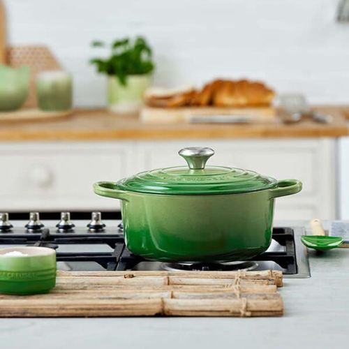 Le Creuset Signature Bamboo 20cm Round Cast Iron Casserole - Durable, Stylish Cookware | Keans Claremorris