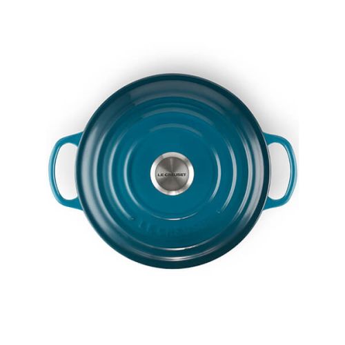 Le Creuset 20cm Round Casserole in Deep Teal – Durable Cast Iron Cookware | Keans Claremorris