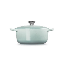 Le Creuset Signature Sea Salt 20cm Round Cast Iron Casserole - Durable, Enamel Coated, Keans Claremorris