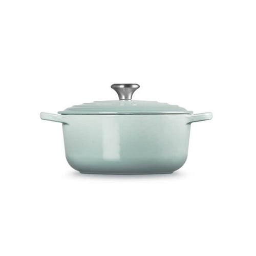 Le Creuset Signature Sea Salt 20cm Round Cast Iron Casserole - Durable, Enamel Coated, Keans Claremorris