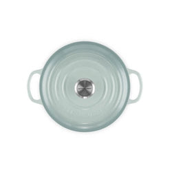 Le Creuset Signature Sea Salt 20cm Round Cast Iron Casserole Pot - Durable, Enamel Coated | Keans Claremorris