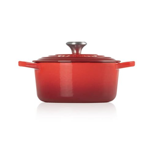 Le Creuset Signature Cerise 22cm Round Cast Iron Casserole Pot - Durable, Enamel Coated | Keans Claremorris