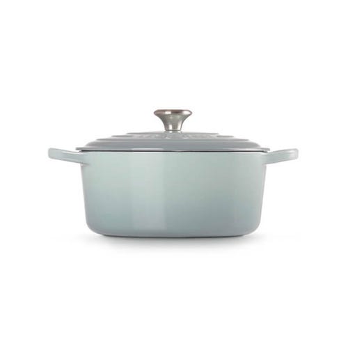Le Creuset Signature Sea Salt 22cm Round Cast Iron Casserole - Durable, Enamel Coated - Keans Claremorris