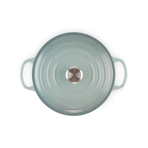 Le Creuset Signature Sea Salt 22cm Round Cast Iron Casserole Pot - Durable, Enamel Coated | Keans Claremorris