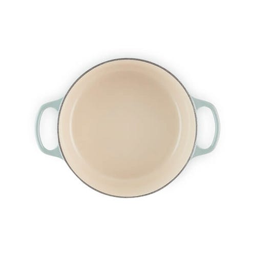 Le Creuset Signature Sea Salt 22cm Round Cast Iron Casserole Pot - Durable, Enamel Coated | Keans Claremorris