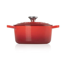 Le Creuset Signature Cerise 24cm Round Cast Iron Casserole Pot – Durable, Vibrant Red – Available at Keans Claremorris