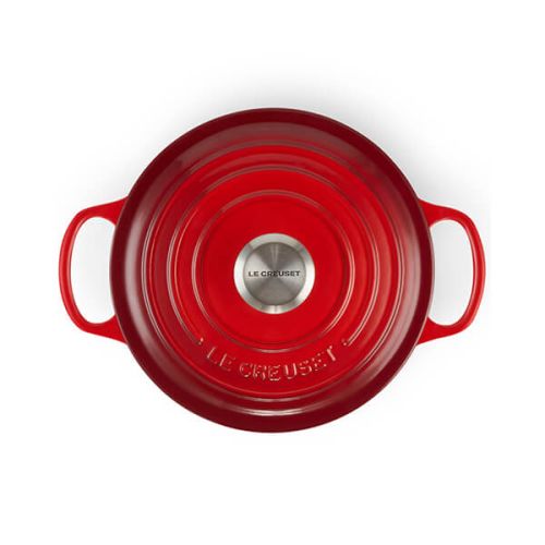 Le Creuset Signature Cerise 24cm Round Cast Iron Casserole Dish – Durable, Enamel Coated | Keans Claremorris