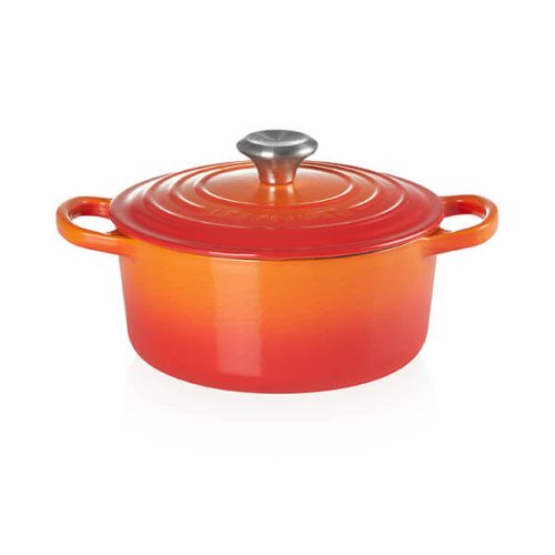 Le Creuset Round Casserole 24cm Volcanic, durable cast iron cookware, available at Keans Claremorris.