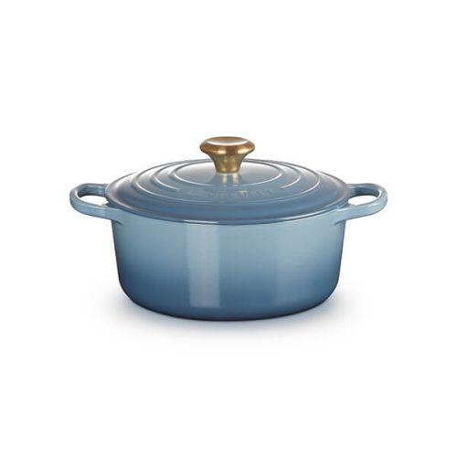Le Creuset 24cm Round Chambray Casserole Dish – Durable Cast Iron, Enamel Coating | Keans Claremorris