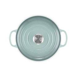 Le Creuset Signature Sea Salt 24cm Round Cast Iron Casserole - Durable, Enamel Coated, Keans Claremorris
