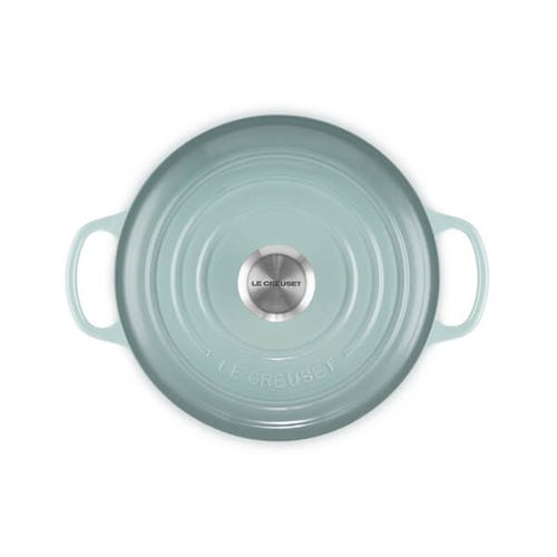 Le Creuset Signature Sea Salt 24cm Round Cast Iron Casserole - Durable, Enamel Coated, Keans Claremorris