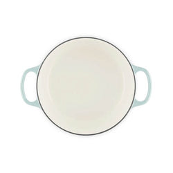 Le Creuset Signature Sea Salt 24cm Round Cast Iron Casserole Pot - Durable, Enamel Coated | Keans Claremorris