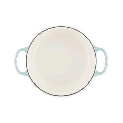 Le Creuset Signature Sea Salt 24cm Round Cast Iron Casserole Pot - Durable, Enamel Coated | Keans Claremorris