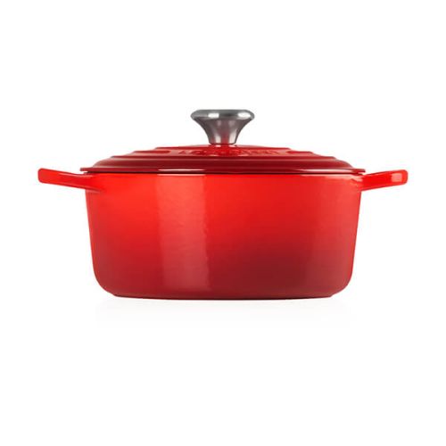 Le Creuset 26cm Round Cerise Casserole Dish – Durable Cast Iron Cookware | Keans Claremorris