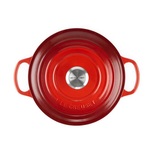 Le Creuset 26cm Round Cerise Casserole Dish – Durable Cast Iron Cookware | Keans Claremorris