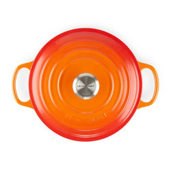 Le Creuset Signature Volcanic 28cm Round Cast Iron Casserole - Durable, Even Heat, Keans Claremorris