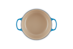 Le Creuset Signature 28cm Round Azure Blue Casserole Dish – Durable Cast Iron Cookware | Keans Claremorris