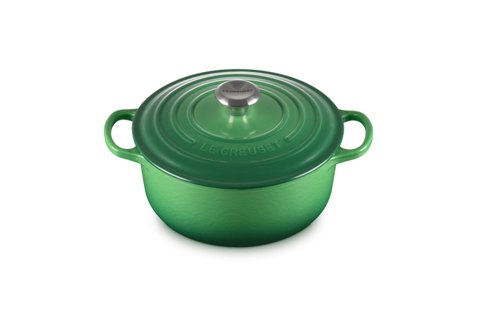 Le Creuset Signature 28cm Round Bamboo Green Casserole Dish – Durable Cast Iron Cookware | Keans Claremorris