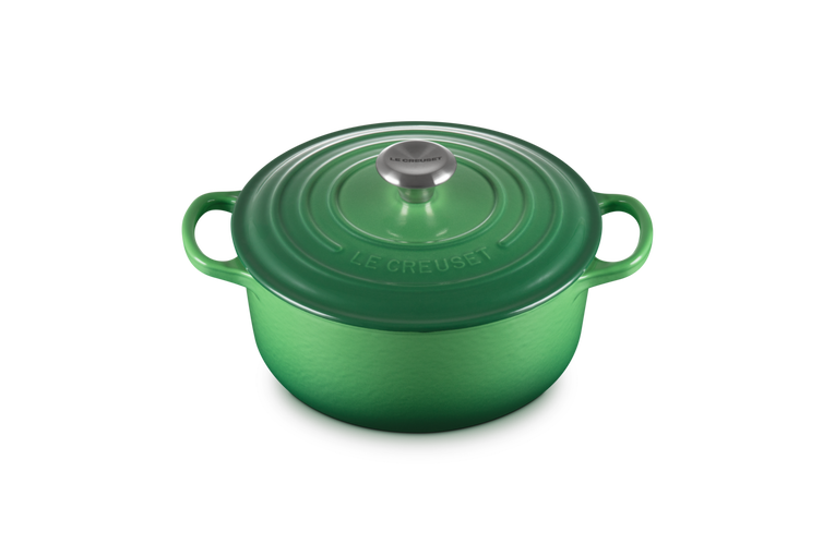 Le Creuset Signature 28cm Round Bamboo Green Casserole Dish – Durable Cast Iron Cookware | Keans Claremorris