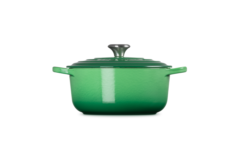 Le Creuset Signature 28cm Round Casserole in Bamboo Green – Durable Cast Iron Cookware | Keans Claremorris