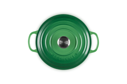 Le Creuset Signature 28cm Round Casserole in Bamboo Green - Durable Cast Iron Cookware | Keans Claremorris