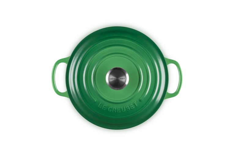 Le Creuset Signature 28cm Round Casserole in Bamboo Green - Durable Cast Iron Cookware | Keans Claremorris