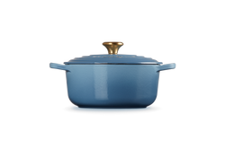 Le Creuset Signature 28cm Round Casserole in Chambray - Durable Cast Iron Cookware | Keans Claremorris