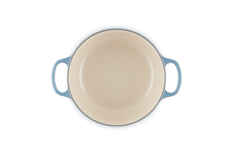 Le Creuset Signature 28cm Round Casserole in Chambray Blue - Durable Cast Iron Cookware | Keans Claremorris