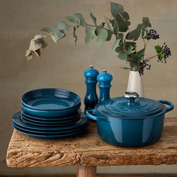 Le Creuset Signature Deep Teal 28cm Cast Iron Round Casserole – Durable, Enamel Coated | Keans Claremorris