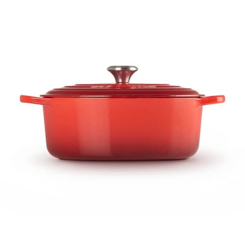 Le Creuset Signature Cerise 27cm Oval Cast Iron Casserole Dish - Durable, Enamel Coated | Keans Claremorris