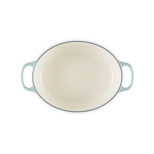 Le Creuset Signature Sea Salt 27cm Oval Cast Iron Casserole Dish - Durable, Enamel Coated | Keans Claremorris