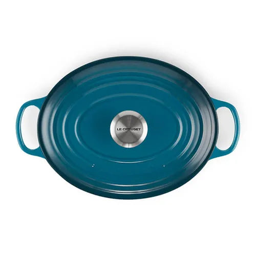 Le Creuset 29cm Oval Casserole in Deep Teal – Durable Cast Iron Cookware | Keans Claremorris