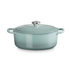 Le Creuset Signature Sea Salt 29cm Oval Cast Iron Casserole Dish - Durable, Enamel Coated | Keans Claremorris