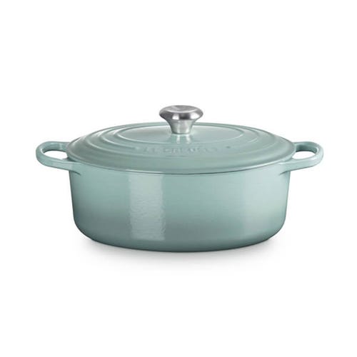 Le Creuset Signature Sea Salt 29cm Oval Cast Iron Casserole Dish - Durable, Enamel Coated | Keans Claremorris