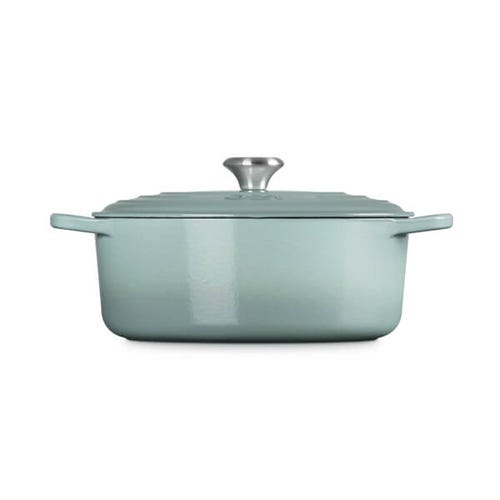 Le Creuset Signature Sea Salt 29cm Oval Cast Iron Casserole Dish - Durable, Enamel Coated | Keans Claremorris